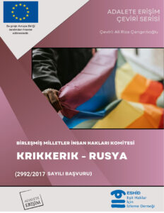 BM İnsan Hakları Komitesi - Krikkerik v. Rusya